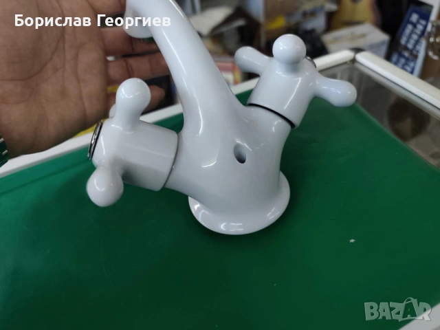 Нов бял смесител за мивка, снимка 4 - Други - 54328388