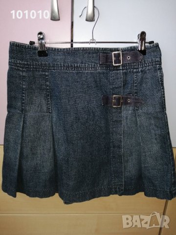 Плисирана дънкова пола, намалявам я