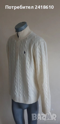 POLO Ralph Lauren Cable Wool Half Zip Jumper Mens Size M / L НОВО! ОРИГИНАЛ! Мъжкa Жилетка с 3/4 Цип, снимка 12 - Пуловери - 52352840