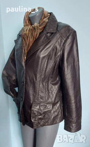 Естествена кожа / Два различни броя / Кафяво марково сако и яке "Bonita" и "Style & Co" , снимка 5 - Сака - 44779253