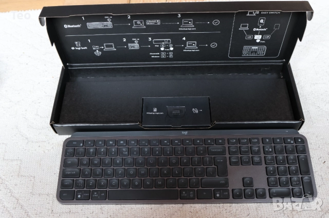 Клавиатура Logitech MX Keys S, US, Graphite 3 бр., снимка 3 - Клавиатури и мишки - 52593012
