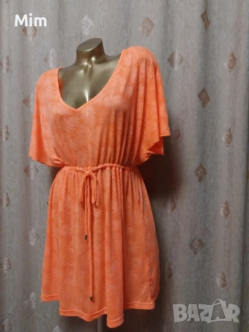 XL Оранжева,къса рокля , снимка 2 - Рокли - 50678807