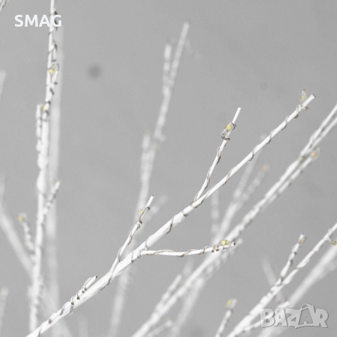 Бяла елха с 870 LED топло бели светлини 180 см_1253809, снимка 3 - Други - 52329375