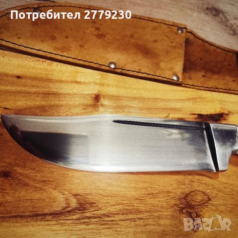 Ловен нож масивен с дръжка от еленов рог, снимка 9 - Ножове - 49869832