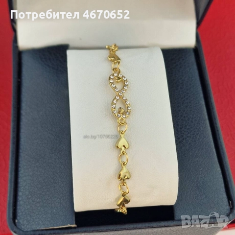 Гривна “Infinity Hearts Gold” - 18К позлата