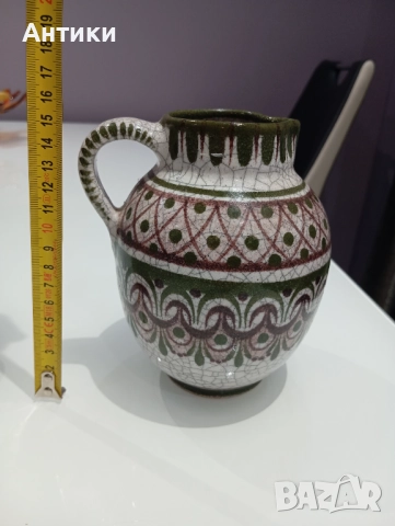 Керамична стара кана маркирана , снимка 6 - Други - 52470565