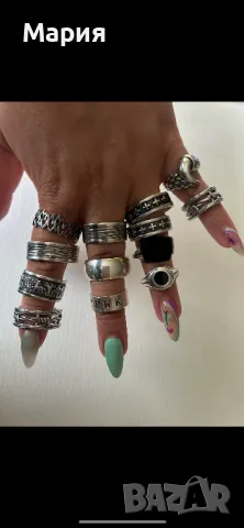 Мъжки и дамски сребърни пръстени, снимка 13 - Други - 39553968