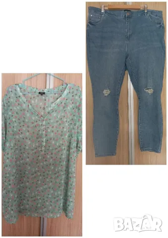 Макси комплект дънки и блуза, снимка 1