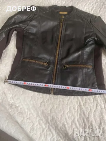 Дамско кожено яке - естествена кожа MANGO, снимка 5 - Якета - 49465748