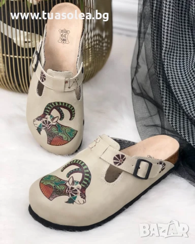 🥁 Намаление - Ортопедични чехли със стелка от естествен велур | Марка Tuasolea, снимка 1