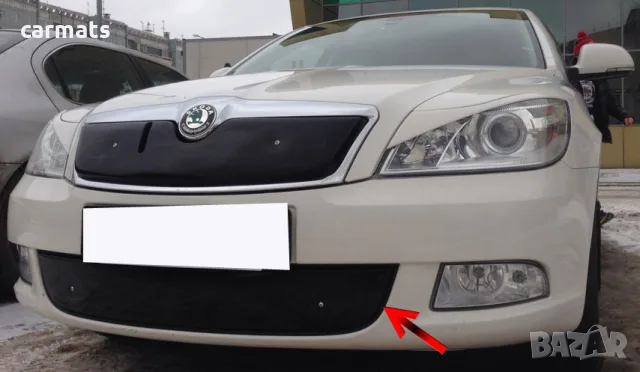 Зимен дефлектор (протектор) за решетка HЕКО за Skoda Octavia (2007-2013) - down