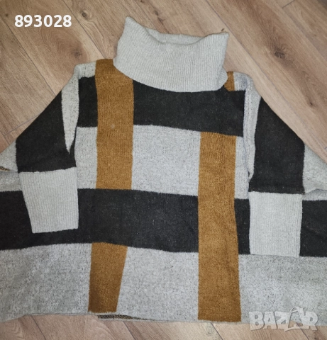 Топло поло пончо ZARA Knit , снимка 2 - Блузи с дълъг ръкав и пуловери - 52950261