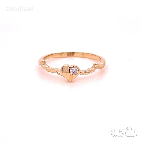 Златен дамски пръстен 1,39гр. размер:54 14кр. проба:585 модел:38817-1