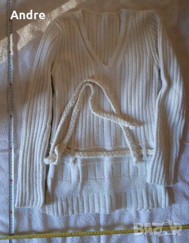 Пуловер-туника с плитка, снимка 1 - Блузи с дълъг ръкав и пуловери - 30373445