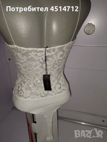 Марково бутиково боди с брюкселска ластична дантела и ест.  памук, снимка 4 - Други - 50812664