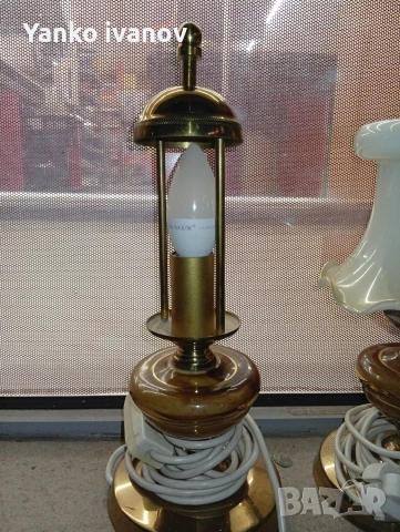 Нощни лампи месинг, снимка 3 - Настолни лампи - 52740871