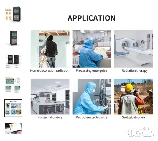 Гайгеров Брояч Дозиметър Уред за Измерване на Радиация Детектор за Ядрена Радиация BOSEAN FS-1000, снимка 17 - Други - 49374358