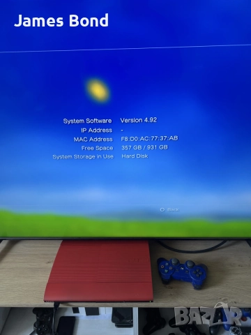 Хакнат PlayStation 3 Super Slim 1TB / 50 Игри / 2 Джойстика / Обслужен , снимка 3 - PlayStation конзоли - 56118271