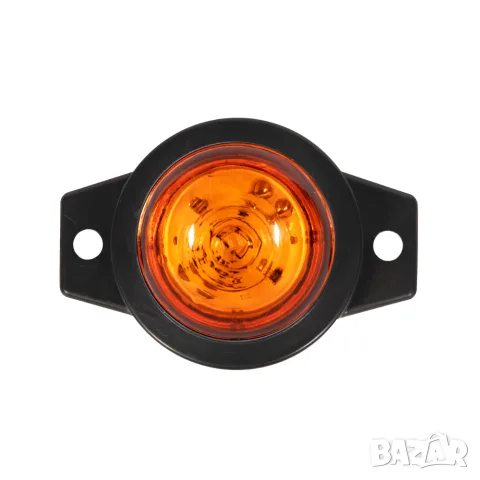 Кръгъл LED габарит 1 LED 12-24V с жълта светлина