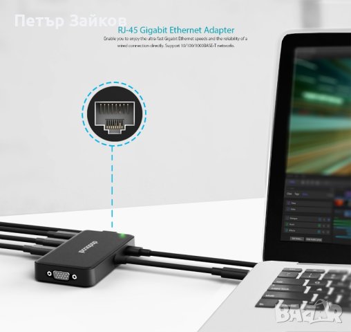 Мултифункционален USB-C хъб 7 в 1, снимка 6 - Друга електроника - 42659467