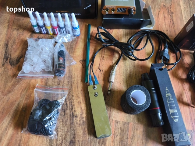 Комплект за татуировки Blackbudda Tattoo Gun kit - професионален комплект 100% работещо..., снимка 6 - Друго оборудване - 51595300