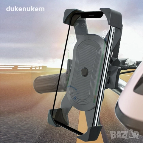 Стойка за телефон за велосипед и мотор – 360° въртене, снимка 3 - Аксесоари за велосипеди - 53255761