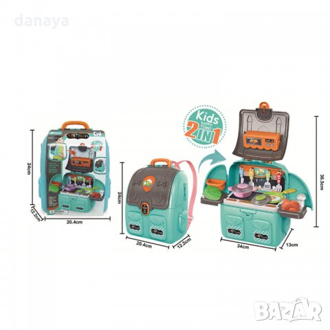 2569 Игрален комплект Кухня в раница, снимка 3 - Образователни игри - 35047332