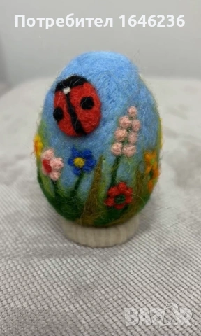 Великденски яйца, ръчно изработени с техниката иглонабиване, снимка 4 - Декорация за дома - 54008508