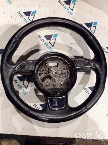 4G0419091S трилъчев кожен мултифункционален волан с пера от Audi A6 Allroad C7, 3.0 TDI quattro