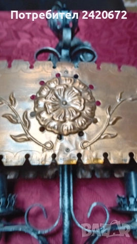 ковано желязо и мед полюлей, снимка 8 - Антикварни и старинни предмети - 52705821