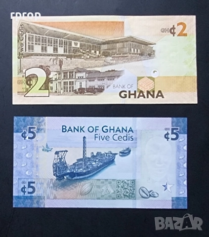Гана . 2 и 5 седи. 2017 година. UNC., снимка 4 - Нумизматика и бонистика - 51873301