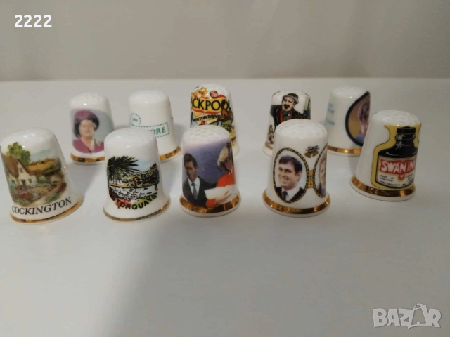 порцеланови напръстници 10 броя, снимка 6 - Колекции - 30900287