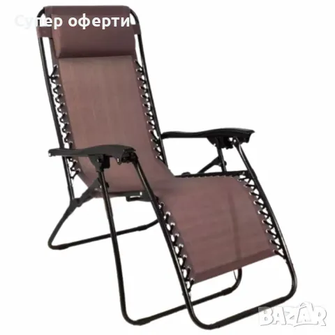 Плажен стол-шезлонг с възглавничка 175x52 см NS6318