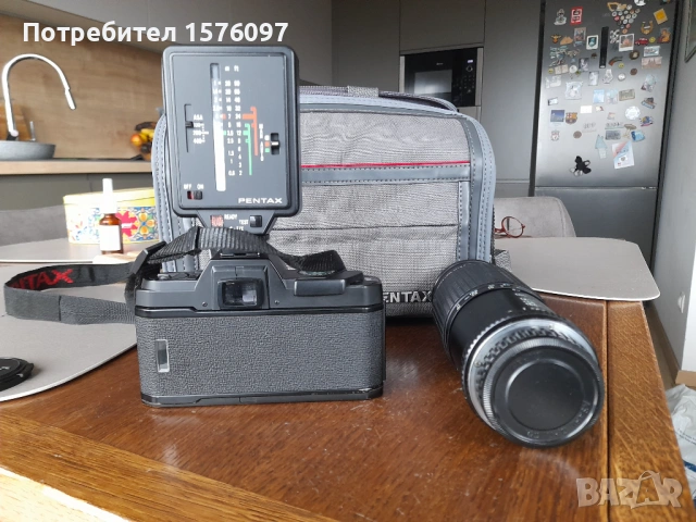 Pentax P30 с обективи 50мм и 80-200мм PK байонет, чанта и светкавица, снимка 4 - Фотоапарати - 53961150
