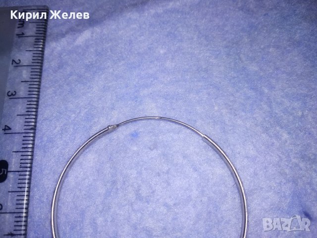 ГОЛЯМА ОРНАМЕНТИРАНА КЛАСИЧЕКА СРЕБЪРНА ОБЕЦА СРЕБРО 925 РЪЧНА БИЖУТЕРСКА МАЙСТОРСКА ИЗРАБОТКА 33140, снимка 3 - Обеци - 39671105