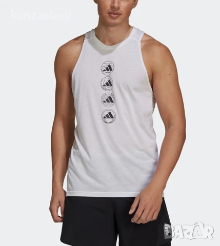 Adidas Run Logo Tank Top - страхотен мъжки потник КАТО НОВ 2ХЛ