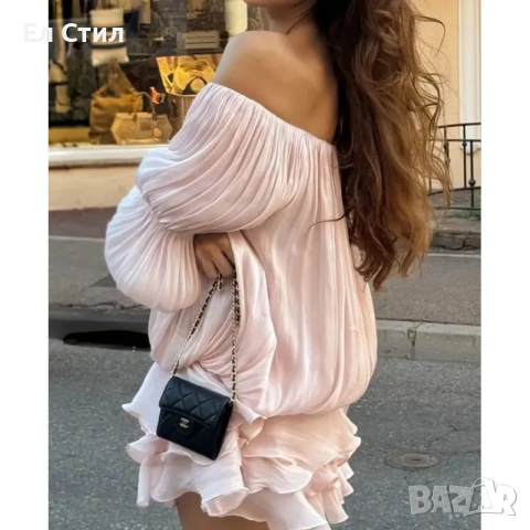 💕гащеризон от разливна материя с отворени рамене, снимка 7 - Гащеризони - 54076255