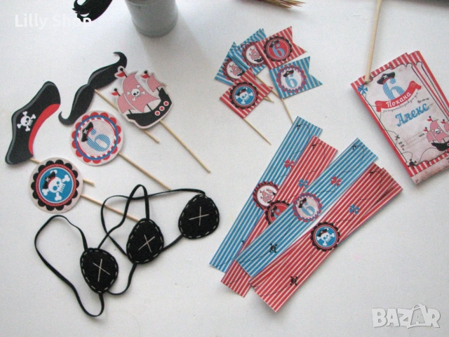 Покани, банер за рожден ден, Пирати / Pirates, снимка 4 - Декорация - 53224464