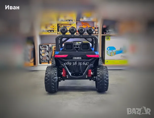 ТОП ЦЕНА!НОВО!Акумулаторно бъги/UTV Jakarta BLUE 4x4 с 12V батерия,USB, снимка 7 - Електрически играчки - 49477752