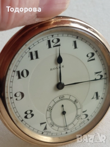 Джобен часовник ROLEX-1910-30 г.позлатен, снимка 2 - Джобни - 51909127