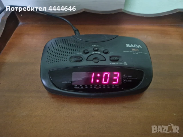 Радио с часовник SABA , снимка 2 - Радиокасетофони, транзистори - 50832723