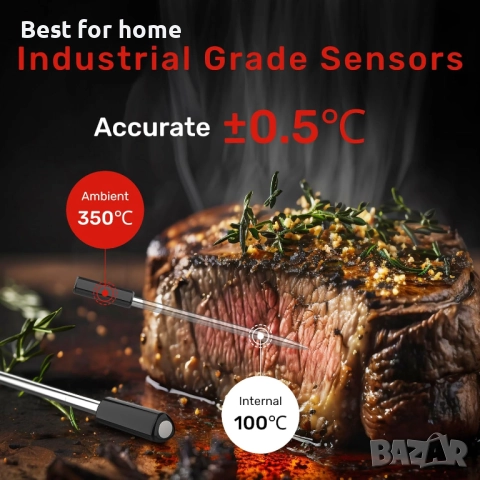 Професионален WiFi безжичен термометър за месо, снимка 3 - Аксесоари за кухня - 52633195