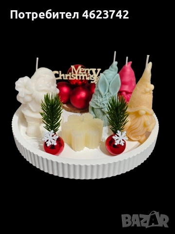 Коледен комплект свещи и гномчета , снимка 3 - Декорация за дома - 52741164