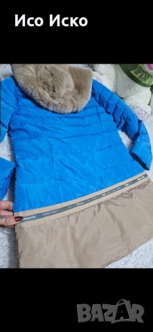 Зимно яке в син цвят, снимка 3 - Якета - 52024548