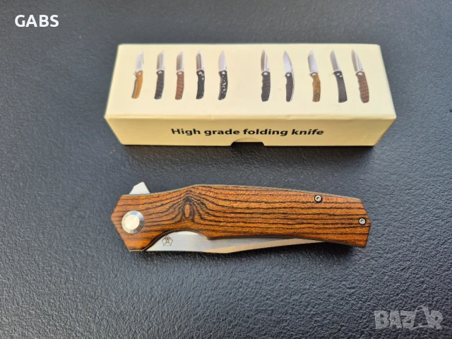 Сгъваем нож SHIROGOROV,стомана D2 с дървена дръжка,SH201, снимка 3 - Ножове - 51051667