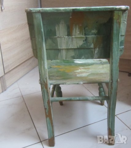 Старо детско дървено столче, стол за дете - стар, снимка 6 - Други - 31236565