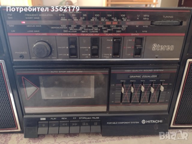 Касетофон Хитачи, снимка 4 - Радиокасетофони, транзистори - 44227388