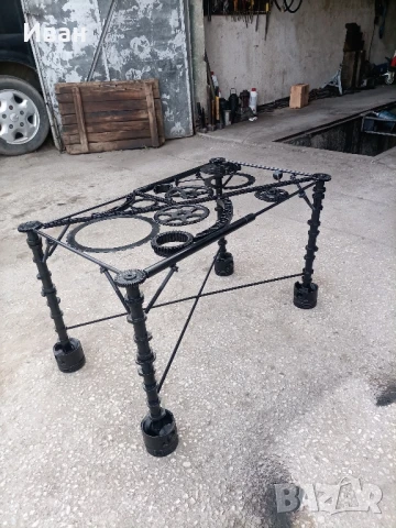 уникална маса от автомобилни части, снимка 3 - Маси - 51300997