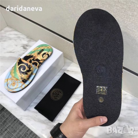 Мъжки чехли Versace 38-44 реплика, снимка 5 - Мъжки чехли - 29520357