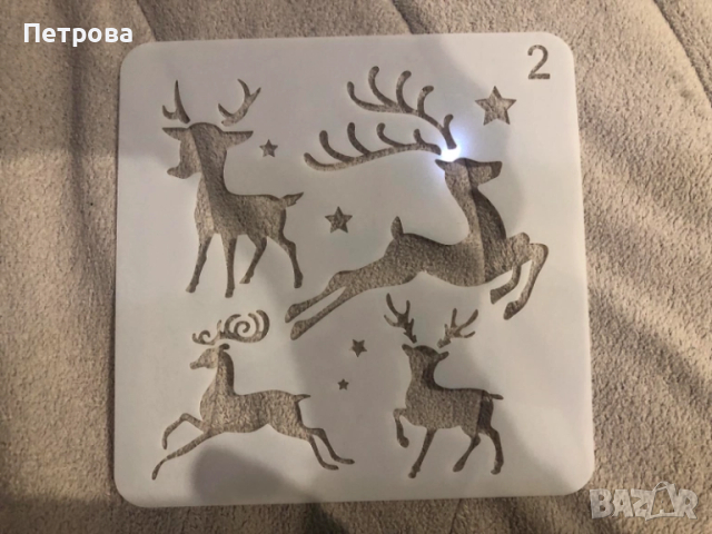 Коледни шаблони с еленчета – 6 и 2, снимка 3 - Форми - 31790161